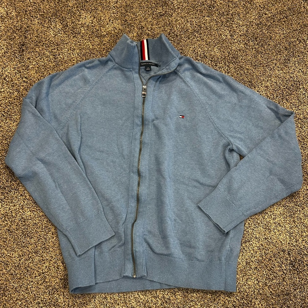 Tommy Hilfiger Women’s Zip-Up Blue Sweater